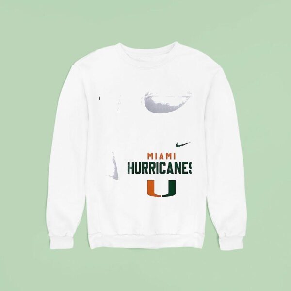 Miami Hurricanes Ncaa One Nation Under God Cross Graphic Sweatshirt