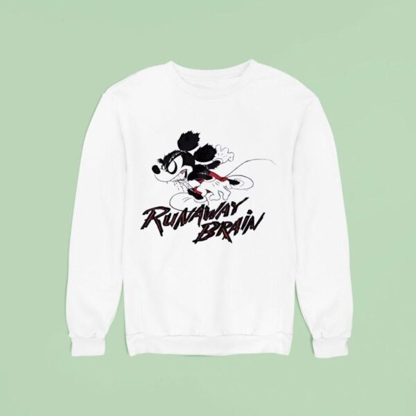 Mickey Mouse Runaway Brain Horror Sweatshirt
