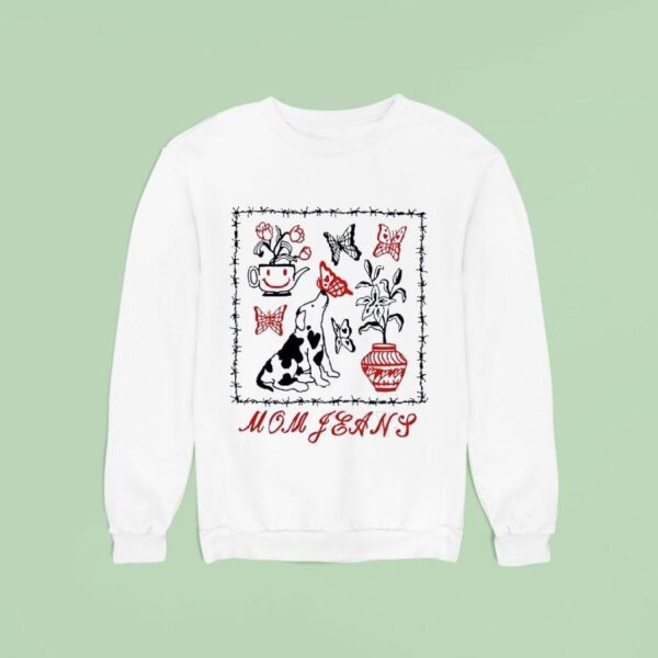 Mom Jeans Butterfly Puppy Sweatshirt