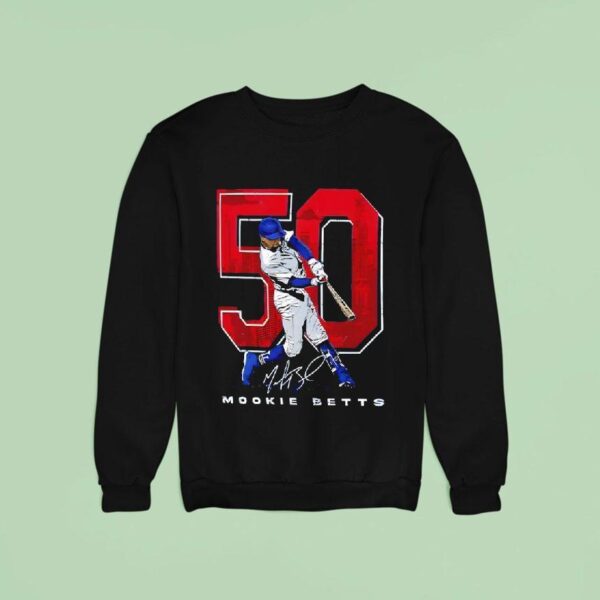 Mookie Betts Los Angeles Dodgers Mlb Signature Swing Graphic Sweatshirt