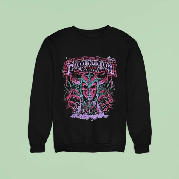 Motocultor Festival Skeleton Knight Art With Tour Dates In Carhaix Plouguer France On August Sweatshirt