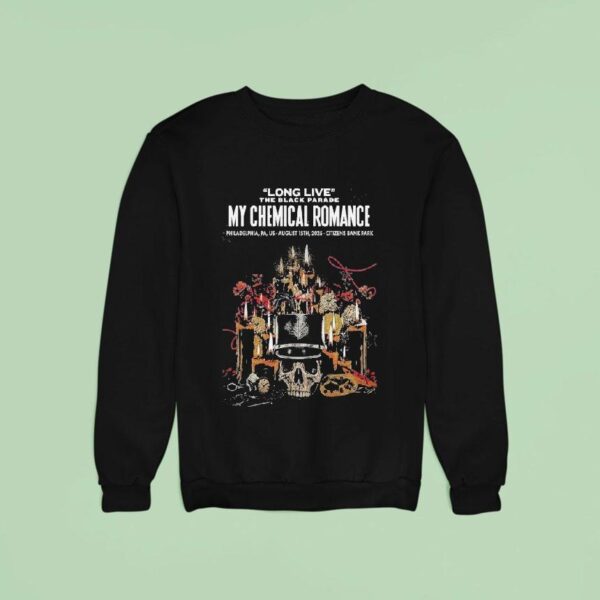 My Chemical Romance Long Live The Black Parade Citizens Bank Park In Philadelphia Skull Candle Sweatshirt