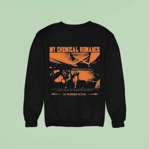 My Chemical Romance Nj Murder Scene Bullets Themed Sweatshirt