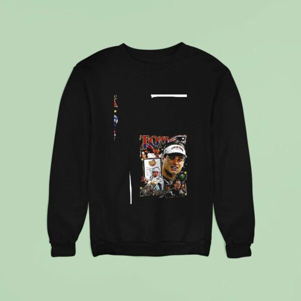 New England Patriots Tom Brady Th Round To The Goat Signature Sweatshirt