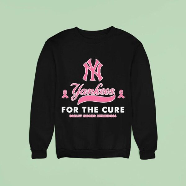 New York Yankees For The Cure Breast Cancer Awareness Sweatshirt