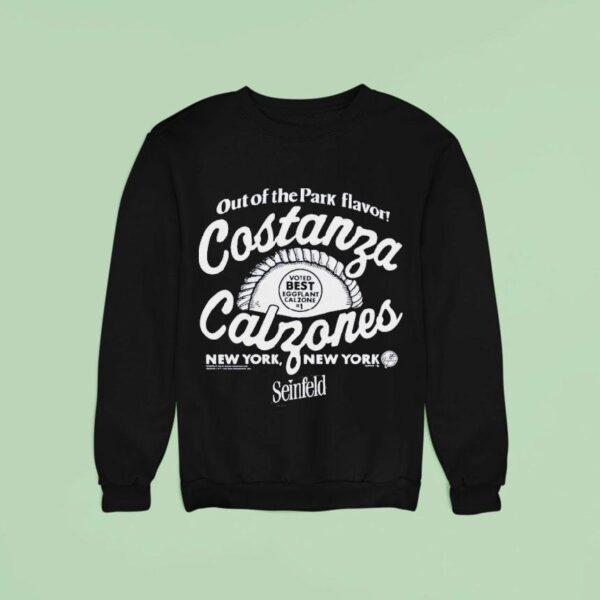 New York Yankees X Seinfeld Out Of The Park Flavor Voted Best Eggplant Calzone Costanza S Calzones Sweatshirt