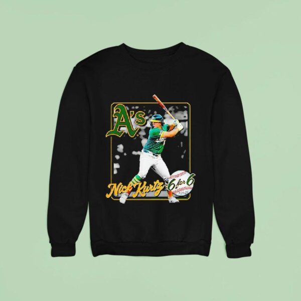 Nick Kurtz For Oakland Athletics Baseball Sweatshirt
