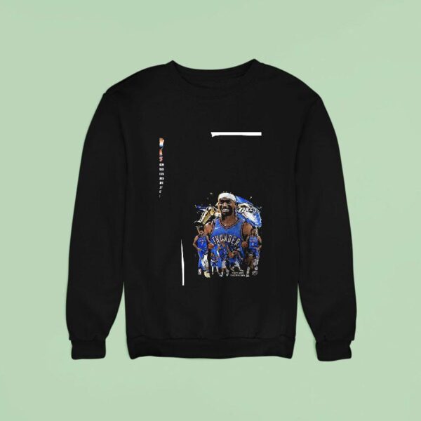Oklahoma City Thunder Nba Champs Stars Graphic Name Roster Sweatshirt