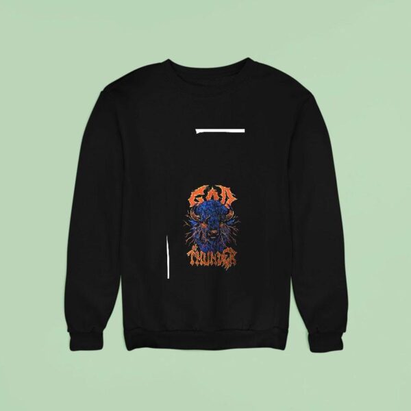 Oklahoma City Thunder God Of Thunder Bison Sweatshirt