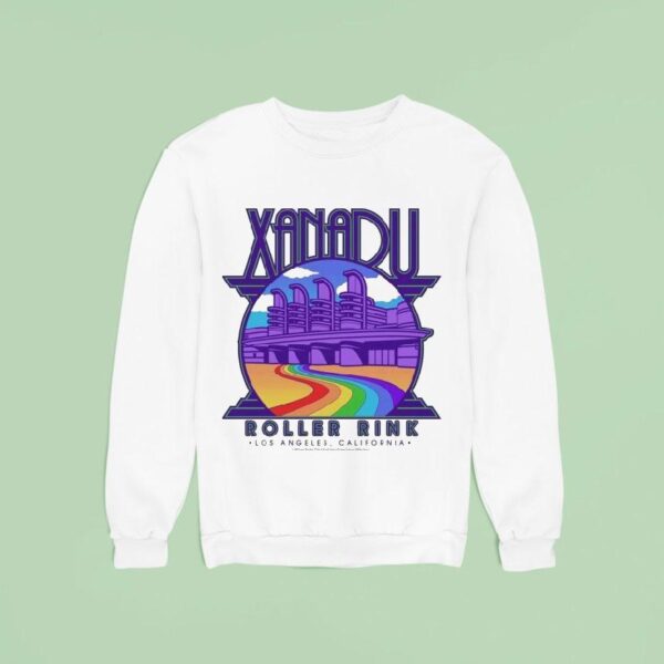 Olivia Newton John Rainbow Xanadu Roller Rink Los Angeles California Sweatshirt