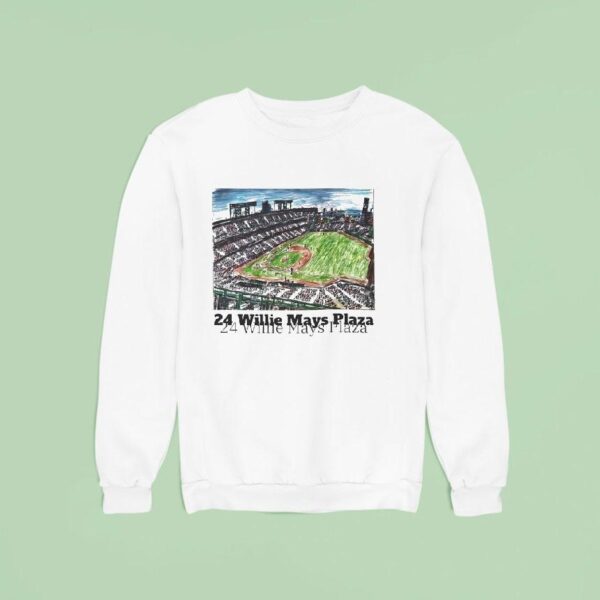 Oracle Park Sketch San Francisco Giants Willie Mays Plaza Sweatshirt