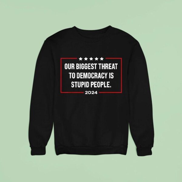 Our Biggest Threat To Democracy Is Stupid People Sweatshirt