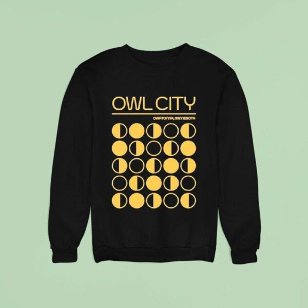Owl City Owatonna Minnesota Moon Phase Sweatshirt