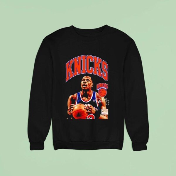 Patrick Ewing New York Knicks Basketball Signature Sweatshirt
