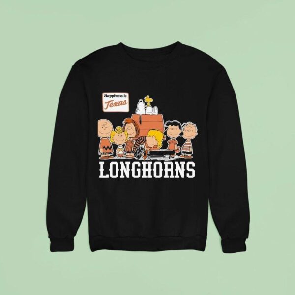 Peanuts Characters Happiness Is Texas Longhorns Sweatshirt