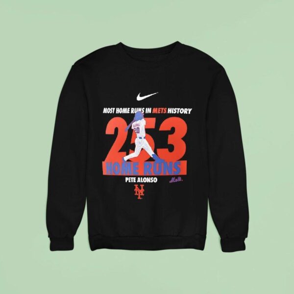 Pete Alonso New York Mets Most Home Runs In Mets History Home Runs Sweatshirt