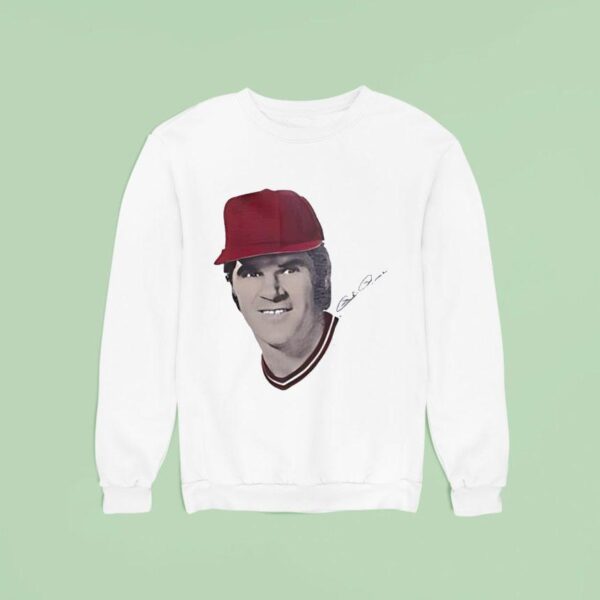 Pete Rose Cincinnati Reds Baseball Signature Sweatshirt