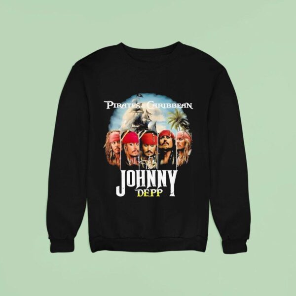 Pirates Of The Caribbean Johnny Depp Signature Sweatshirt