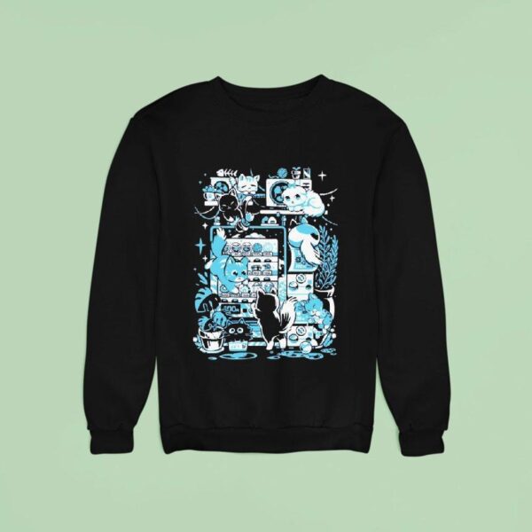 Pixel Eye Bat Cats Cozy Corner Sweatshirt