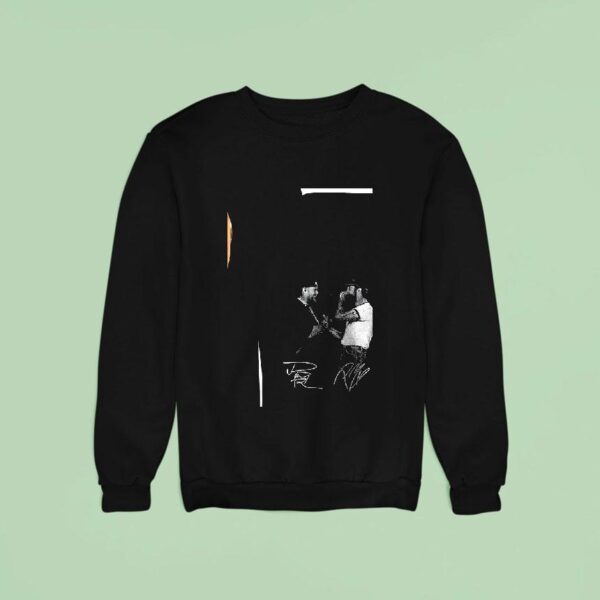 Post Malone And Jelly Roll The Big Ass World Tour Handshake Dates Signatures Sweatshirt