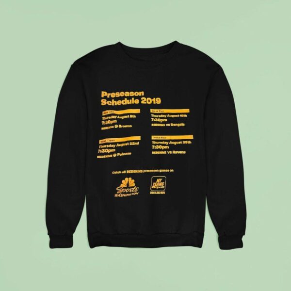 Preseason Schedule Week One Two Three And Four Sweatshirt