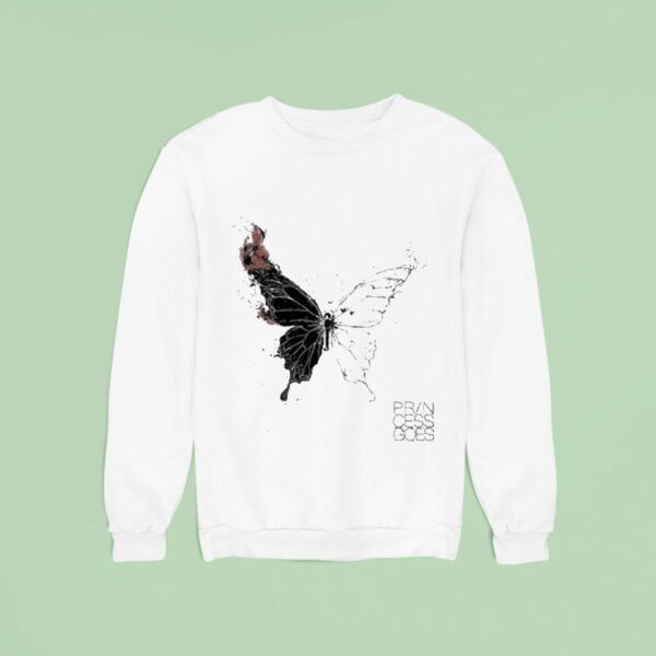 Princess Goes Butterfly Diagram Sweatshirt