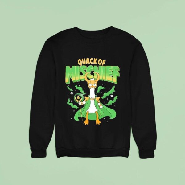 Quack Of Mischief A Duck As Loki Sweatshirt