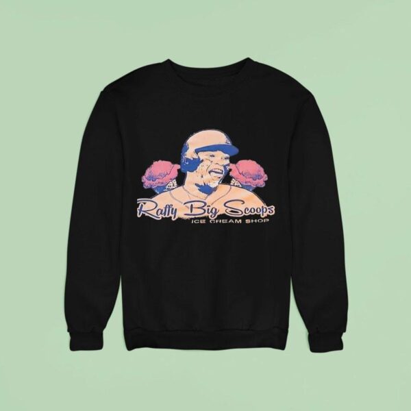 Raffy Big Scoops Ice Cream Shop Baseball Sweatshirt