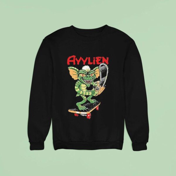 Rubberhose Skateboarding Gremlin Ayylien Sweatshirt