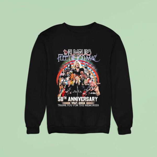 Rumours Of Fleetwood Mac Th Anniversary Thank You For The Memories Signatures Sweatshirt
