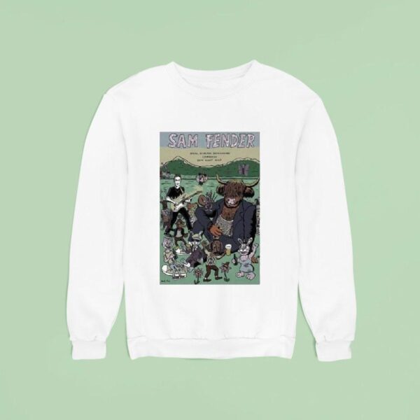 Sam Fender Edinburgh August Royal Highland Centre Showground Buffalo Bison Guitar Sweatshirt