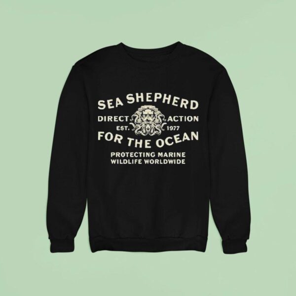 Sea Shepherd For The Ocean Protecting Marine Wildlife Worldwide Direct Action Poseidon Est Sweatshirt