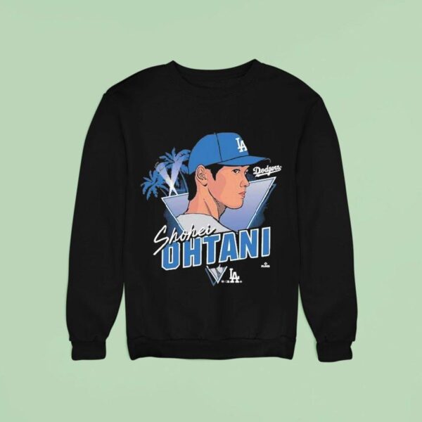Shohei Ohtani Los Angeles Dodgers Profile Player Caricature Sweatshirt