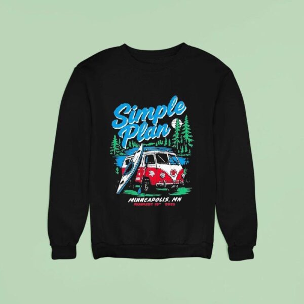 Simple Plan Tour Armory Minneapolis Mn Aug Sweatshirt