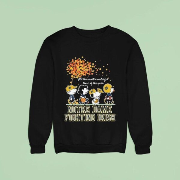 Snoopy And Friends The Peanuts Notre Dame Fighting Irish It S The Most Wonderful Time Of The Year Sweatshirt