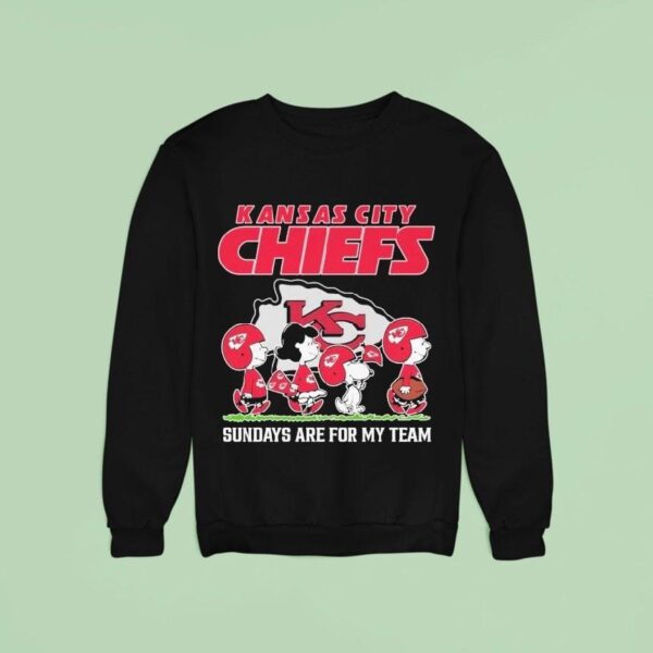 Snoopy Charlie Brown And Lucy The Peanuts Kansas City Chiefs Sunday Is For My Team Sweatshirt