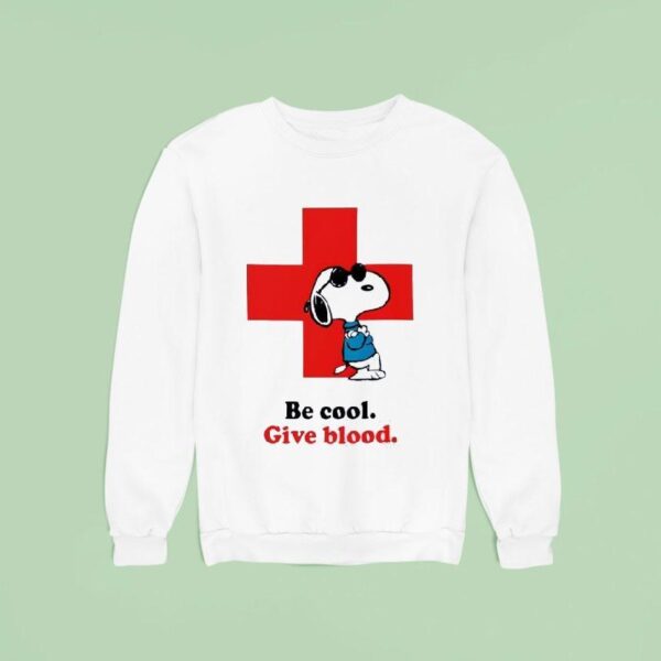 Snoopy Red Cross Be Cool Give Blood Sweatshirt