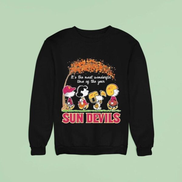 Snoopy The Peanuts Arizona State Sun Devils It S The Most Wonderful Time Of The Year Sweatshirt