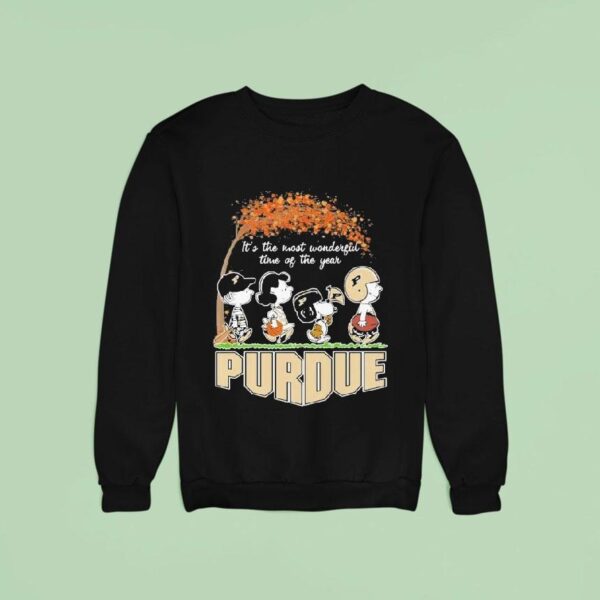 Snoopy The Peanuts Purdue Boilermakers It S The Most Wonderful Time Of The Year Sweatshirt