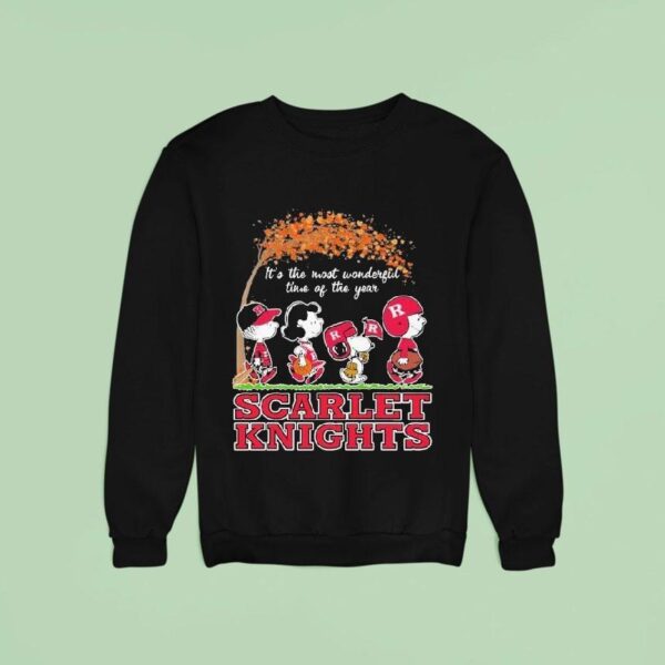 Snoopy The Peanuts Rutgers Scarlet Knights It S The Most Wonderful Time Of The Year Sweatshirt