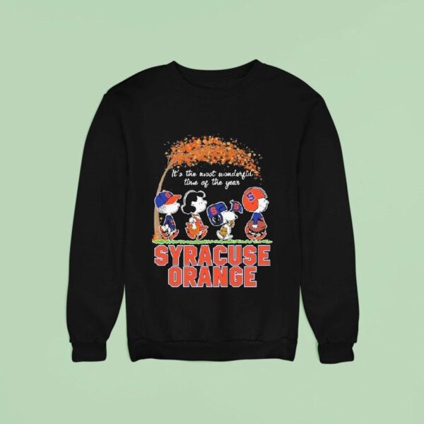 Snoopy The Peanuts Syracuse Orange It S The Most Wonderful Time Of The Year Sweatshirt