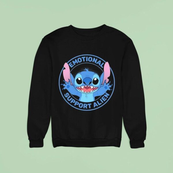 Stitch Emotional Support Alien Sweatshirt
