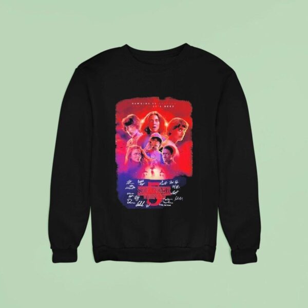 Stranger Things Season Hawkins Is Falling The End It S Here Signatures Sweatshirt