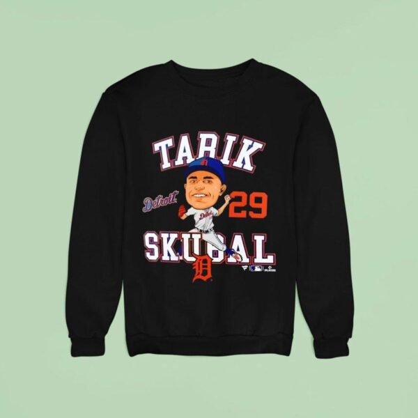 Tarik Skubal Detroit Tigers Hometown Caricature Player Sweatshirt