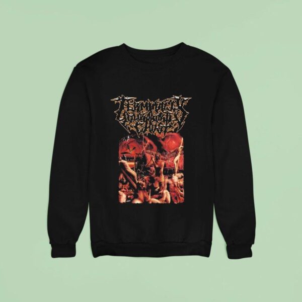 Terminally Your Aborted Ghost Slowly Peeling The Flesh From The Inside Of A Folded Hand Sweatshirt