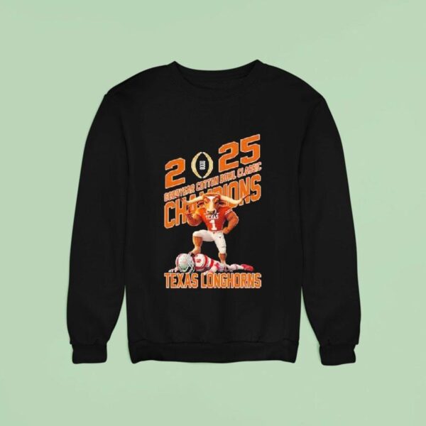 Texas Longhorns Defeat Ohio State Buckeyes Mascot Goodyear Cotton Bowl Classic Champions Ncaa Bowl Games Season Sweatshirt