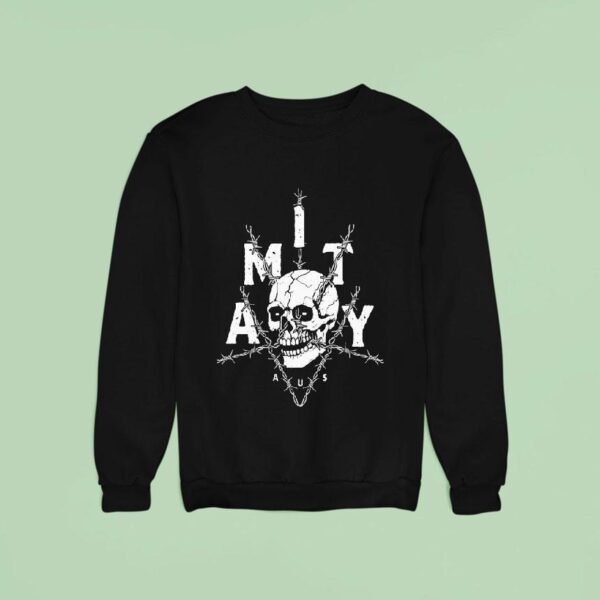 The Amity Affliction Barbed Wire Skull Sweatshirt