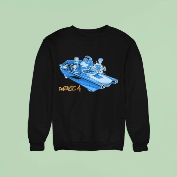The Fantastic Four In The Fantasticar Style Of Gorillaz Sweatshirt