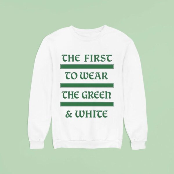 The First To Wear The Green And White Style Philadelphia Eagles Sweatshirt