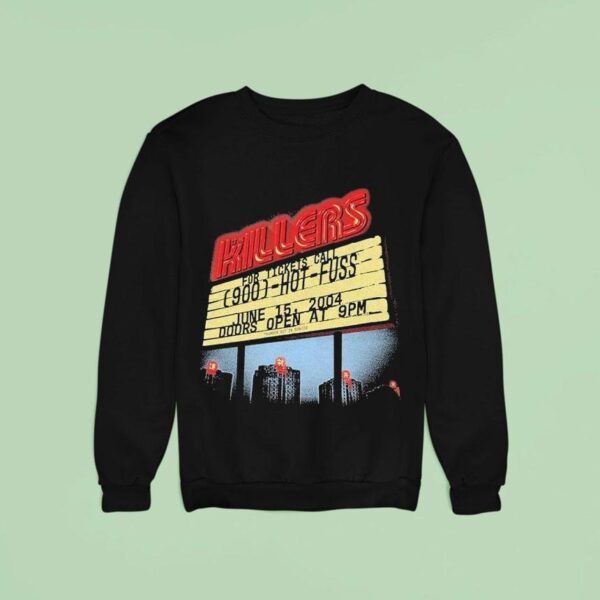 The Killers Summer Motel Sign Hot Fuss Doors Open Sweatshirt